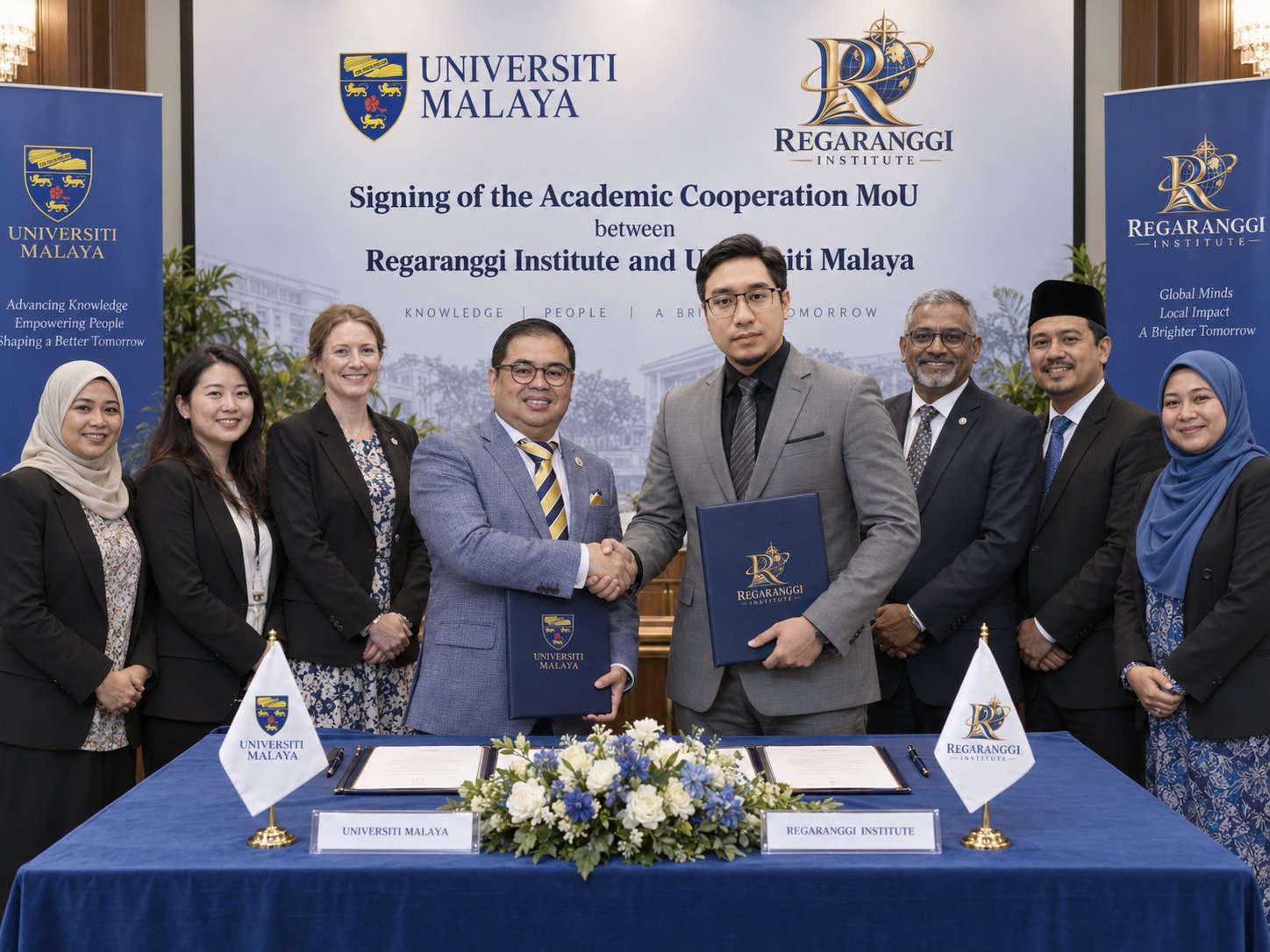 Signing of the MoU between Regaranggi Institute and the University of Malaya